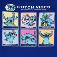 Stitch Girls Grafikus Pólók, 2-Csomag, Méretek 4 - & Plusz