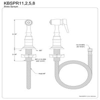 Kingston Brass Kbspr Konyhai oldalsó permetező, szálcsiszolt nikkel