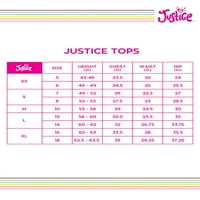 Justice Girls Ribed Button Tie-Front Tank Top, Méretek 5- & Plus