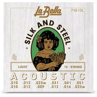 La Bella 710-12 Húros Selyem & Acél Akusztikus Gitárhúrok Nehéz