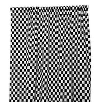 Pamut függöny kockás nyomtatás széles versenyautó sakktábla Fekete-fehér