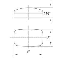 Optronics MC32ABS Mark Light ovális fekete alap Amb