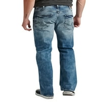 Ezüst Jeans Co. Men's Zac nyugodt illeszkedés egyenes láb farmer, derékméret 30-42