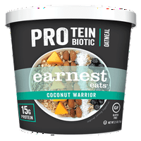 Earnest Eats Protein & Probiotikus Zabpehely, Coconut Warrior, 2. oz