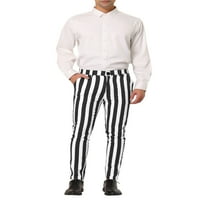 Egyedi olcsó férfiak csíkos nadrág sovány színű színes blokk nadrág