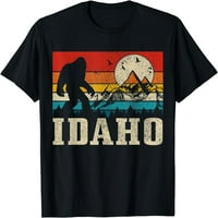 Idaho Bigfoot Vintage Hegyek Túrázás Kemping Vadász Ajándék Póló