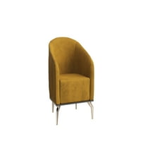 Ottomanson nyugalmi hordó szék, mustár mikroszálas