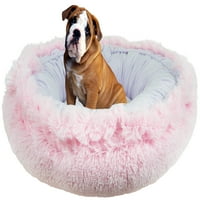 Bessie és Barnie lila buborék gumi luxus shag ultra plüss fau prém bagelette kedvtelésből tartott kutya ágy