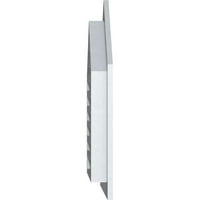 Ekena Millwork 36 W 32 H Peaked Top Gable szellőzőnyílás: Funkcionális, PVC Gable Vent W 1 4 Sík burkolat keret