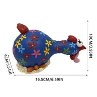 Buta Csirke Dekoráció, Gyanta Csirke Lakástextília Szabadtéri Szobrok, Hosszú Nyakú Csirke