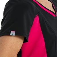 ScrubStar női aktív nyújtási kontraszt háló V-nyakú súrolás felső WD841