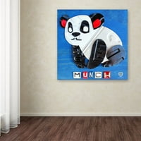 Védjegy képzőművészet 'Munch the Panda' vászon művészet Design Turnpike