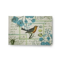 Egyszerűen Daisy 2 '3' Explorer Blue Singing Bird Spring Chenille szőnyeg