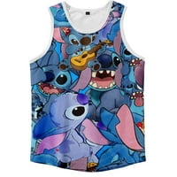 Disney Stitch férfi 3d tartály felsők ujjatlan ing nyári divat Tartály felsők Férfiaknak Nők