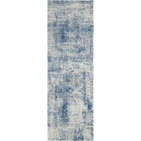nuLOOM Vintage Willena futó szőnyeg, 2' 6 10', Kék