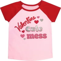 Módja annak, hogy megünnepeljük a kisgyermek lányok Valentin-napját aranyos rendetlenség Rövid ujjú póló