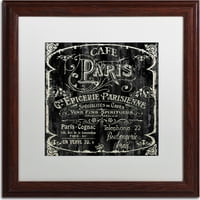 Védjegy Képzőművészet Párizs Bistro vi vászon művészet, Color Bakery, White Matte, Wood Frame