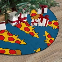 Pizza étel Xmas karácsonyfa szoknya állvány Mat ünnepi Party dekoráció beltéri kültéri