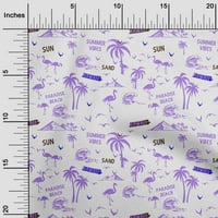 oneOone pamut selyem közepes lila Szövet Beach Hawai Diy Ruházat foltvarrás szövet nyomtatási szövet által Udvar széles