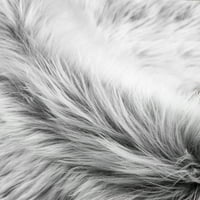 Deluxe Ultra puha Fau báránybőr szőrme sorozat bolyhos dekoratív beltéri Shag terület szőnyeg, láb téglalap, Fekete-Fehér,
