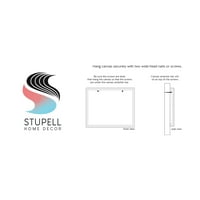 Stupell Industries struccok tandem kerékpárral vicces aranyos festménygaléria-csomagolt vászon nyomtatott fali művészet,