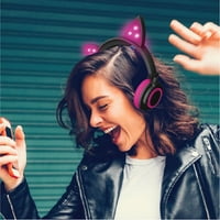 Hype Vezetékes rózsaszín LED macska fül fejhallgató Jack csatlakozóval