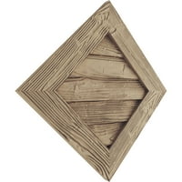 Ekena Millwork 27 W 27 H Timbertán homokfúvott gyémánt fau fa nem funkcionális gerenda szellőzőnyílás, alapozott barnulás