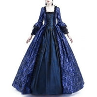 Női viktoriánus Labda ruha Vintage középkori elegáns Flare Hüvely történelmi Bíróság rokokó ruha Halloween ruha