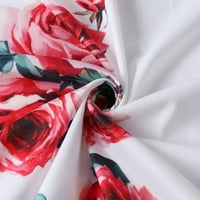 Bescita Női ujjatlan nyomtatott V-nyakú A-Line vékony tartály ruha Női hosszú ruha a nők számára