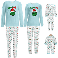Családi karácsonyi pizsama karácsonyi Grinch nyomtatott méretek felnőtt-gyerek-baba-kisállat felső és nadrág Body hálóruha