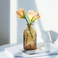 Átlátszó üveg palackok parafa dugóval Vintage dombornyomott kis üveg virágrügy váza virágdíszek