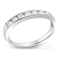 Ezüst ezüst köbös cirkónium -sáv gyűrű