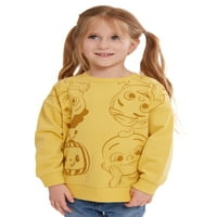 Cocomelon Baby & Toddler Girls CrewNeck pulóver, méretek 5T