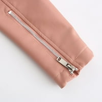 symoid Női kabátok & dzsekik-Divat Alkalmi kényelmes Soild Hosszú ujjú felsők kabát felsőruházat Rózsaszín L