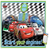 Disney Pixar autók-nemzetközi versenyzők fali poszter Nyomócsapokkal, 22.375 34