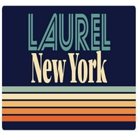 Laurel New York Vinyl Matrica Matrica Retro Design