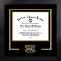 Nyugat-Michigani Egyetem 9.625 w 7.625 h Spirit Diploma Manhattan fekete keret bónusz Campus képekkel litográfia