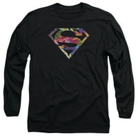 Superman DC Comics trópusi virágok Logo felnőtt Hosszú ujjú póló póló
