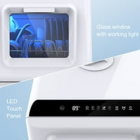 Moosoo munkalapos mosogatógép, mini hordozható mosogatógép, mosogatógép víztartálymal - MX20, fehér