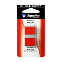 Dahler-Rowney Aquafine Fél Serpenyő Akvarell Készlet 4, Vermilion Színárnyalat CAD Piros Árnyalat