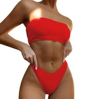 Aayomet Bikini szett női lapos mellű Bikini fürdőruha Beachwear szett női Push-Up brazil fürdőruha fürdőruha Tankinis