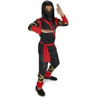 Kemény fekete és piros ninja gyermek halloween jelmez