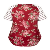 Chama raglan pólók rövid ujjú alap tunika blúz nyári virágos felsők plusz méretű nők számára