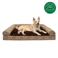 FurHaven Pet Products Southwest Kilim Memory Top kanapé stílusú kisállat ágy kutyák és macskák számára-Desert Brown,