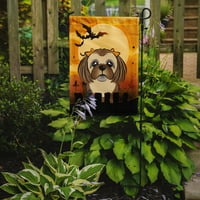 Halloween Csokoládé Barna Shih Tzu Kerti Zászló -