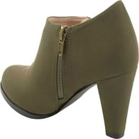 Női Journee gyűjtemények Sanzi Shootie Olive Fau Suede M