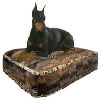Bessie és Barnie vad Királyság luxus Extra Plh Fau szőrme téglalap kisállat kutya ágy
