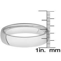 Tengerparti ékszerek magas, polírozott kupolás rozsdamentes acél együttes gyűrű