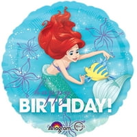 Kis Hableány Ariel Boldog Születésnapot Hiteles Engedélyezett Fólia Mylar Léggömb 18
