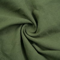 Női Alkalmi Bermuda rövidnadrág Elasztikus derék pamut vászon nadrág zsebekkel hadsereg zöld M
